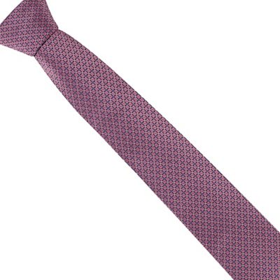 The Collection Pink mini diamond print tie